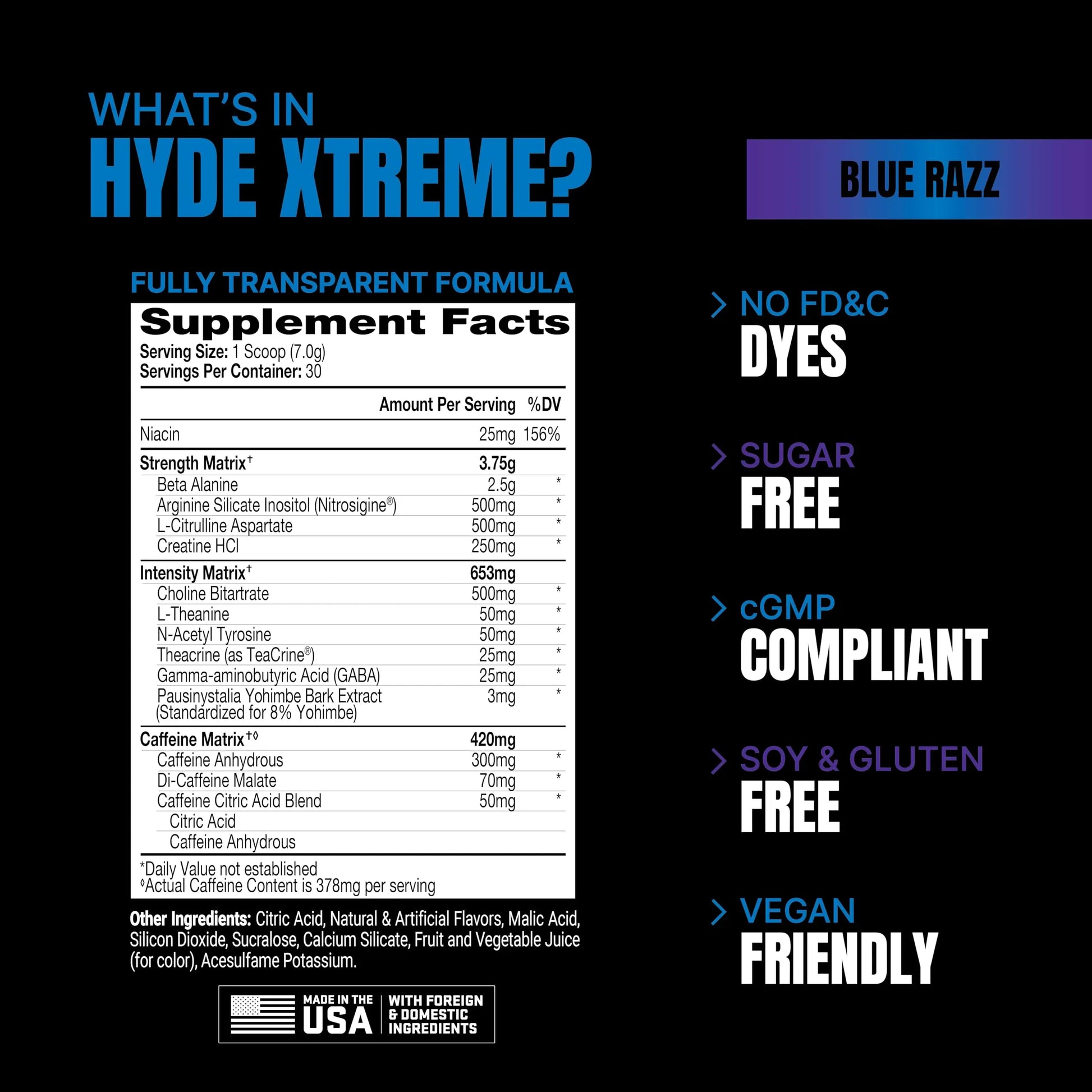 PROSUPPS Mr. Hyde Xtreme Pre-Workout Powder Energy Drink - Intense Sustained Energy PROSUPPS