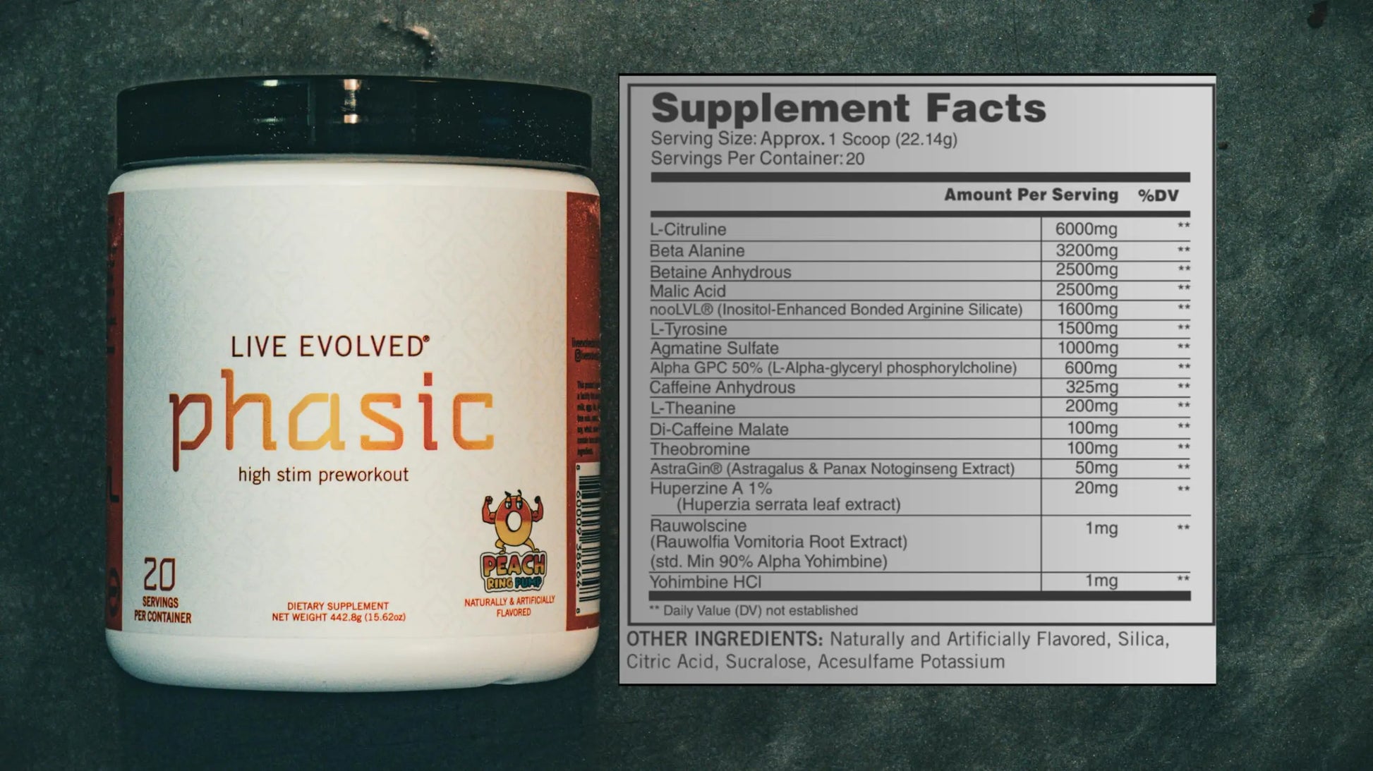 Live Evolved Phasic - High Stim Pre Workout for Men & Women - Energy | Pump | Nootropics Live Evolved