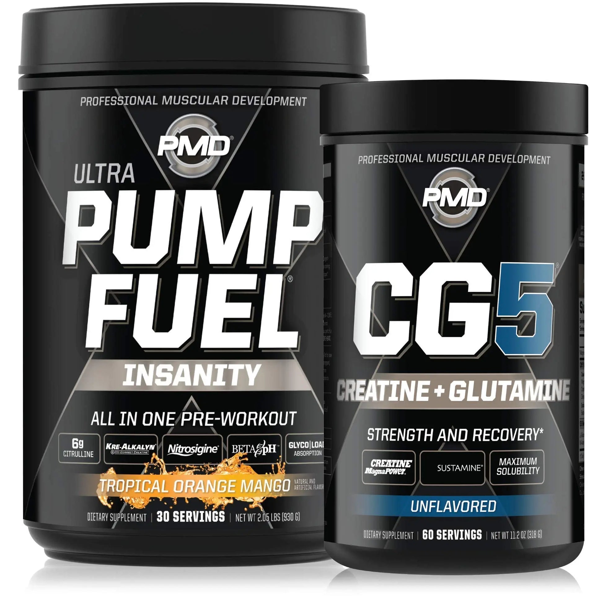 PMD Sports Ultra Pump Fuel Insanity - Pre Workout - Tropical Orange Mango (30 Servings) PMD