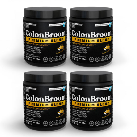 ColonBroom Premium Weight Management Supplement (Strawberry) - Colon Broom Psyllium Husk Fiber Powder Drink - Gluten Free, Non-GMO Colon Cleanse for Bloating Relief & Gut Health, 200 Servings ColonBroomBuy Supplements Australia