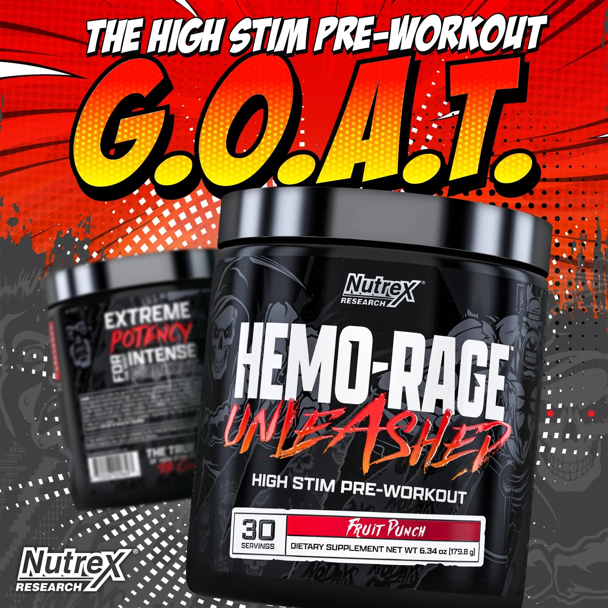 Nutrex Research Hemo-Rage Extreme High Stim Pre Workout Powder | Insane Lasting Energy Nutrex Research