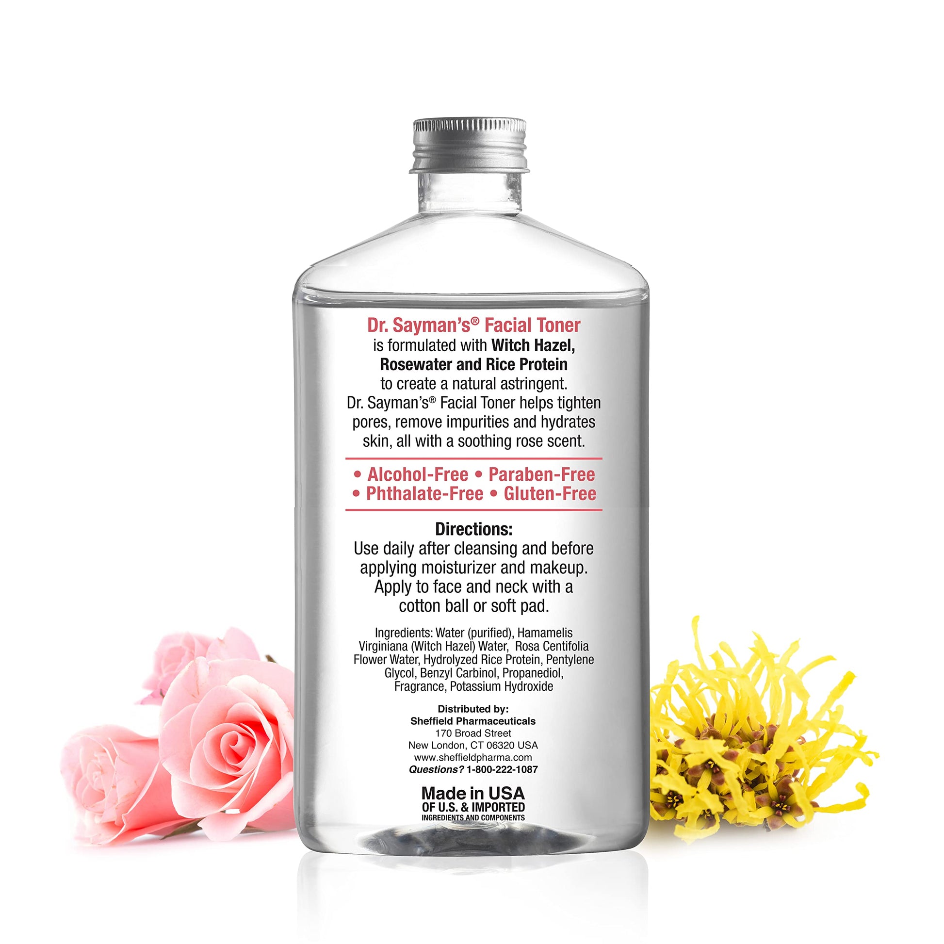 Dr. Saymans Alcohol-Free Facial Toner with Witch Hazel, Rosewater & Rice Protein, Removes Impurities & Hydrates Your Face, 9 oz Sayman Salve buy supplements Au