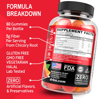 Fiber Gummies for Adults & Kids - Tasty Gummy Prebiotic Fiber Supplement for Max Digest DR. BOBuy Supplements Australia