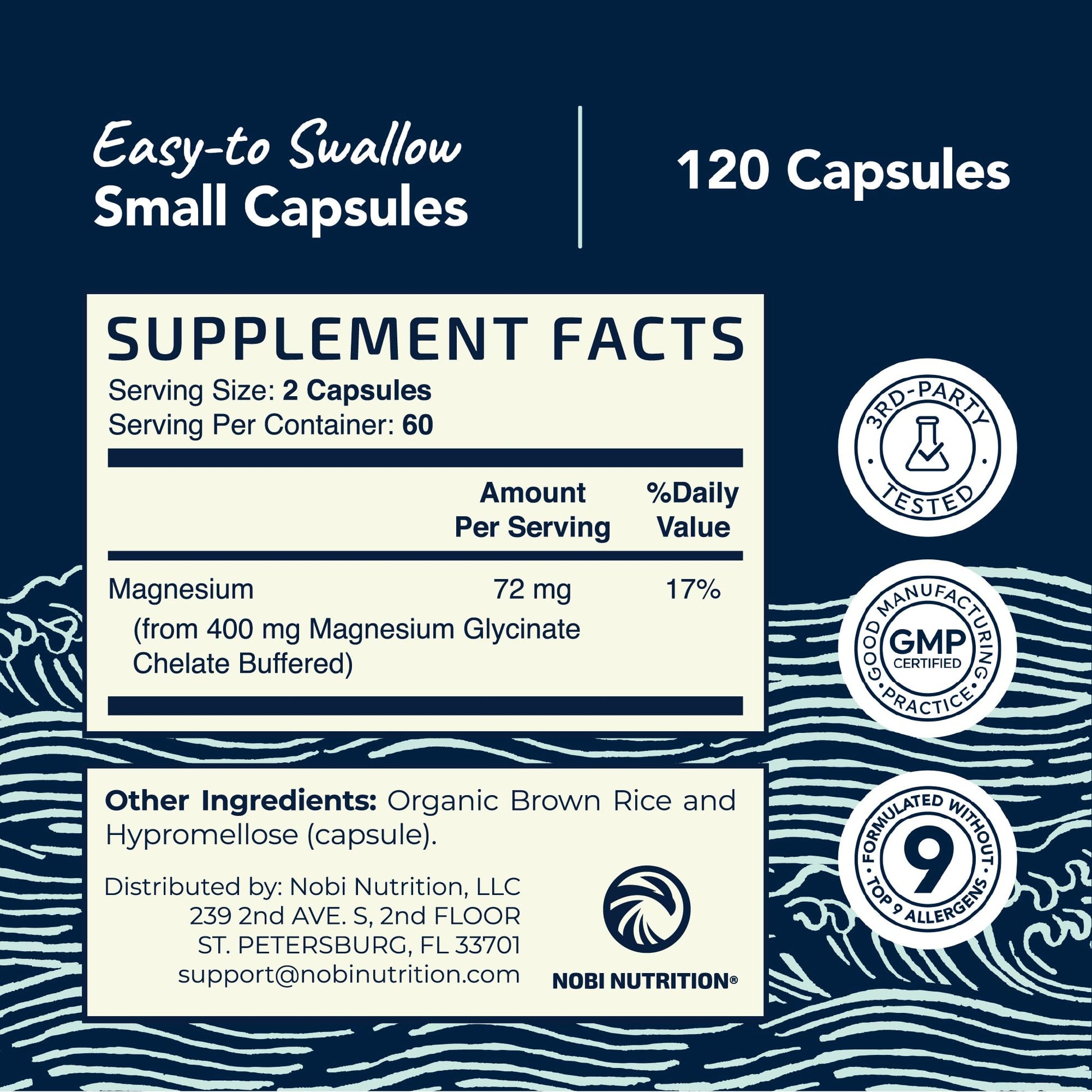 Magnesium Glycinate 400mg | High Absorption Formula for Sleep, Calm, Muscle Relaxation, Heart, Bone & Nerve Support for Women & Men | Chelated Magnesium Glycinate Supplement | 120 Ct (2 Month Supply) Nobi NutritionBuy Supplements Australia