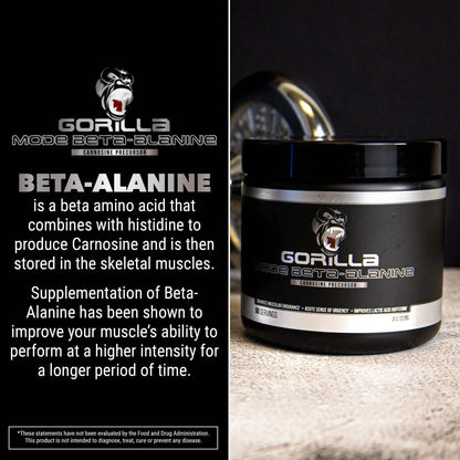 Gorilla Mode Beta-Alanine – Carnosine Precursor/Enhanced Muscular Endurance Gorilla Mind