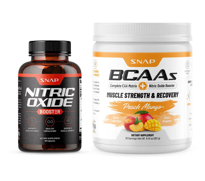 Snap Supplements Nitric Oxide Booster and BCAA Powder Snap Supplements