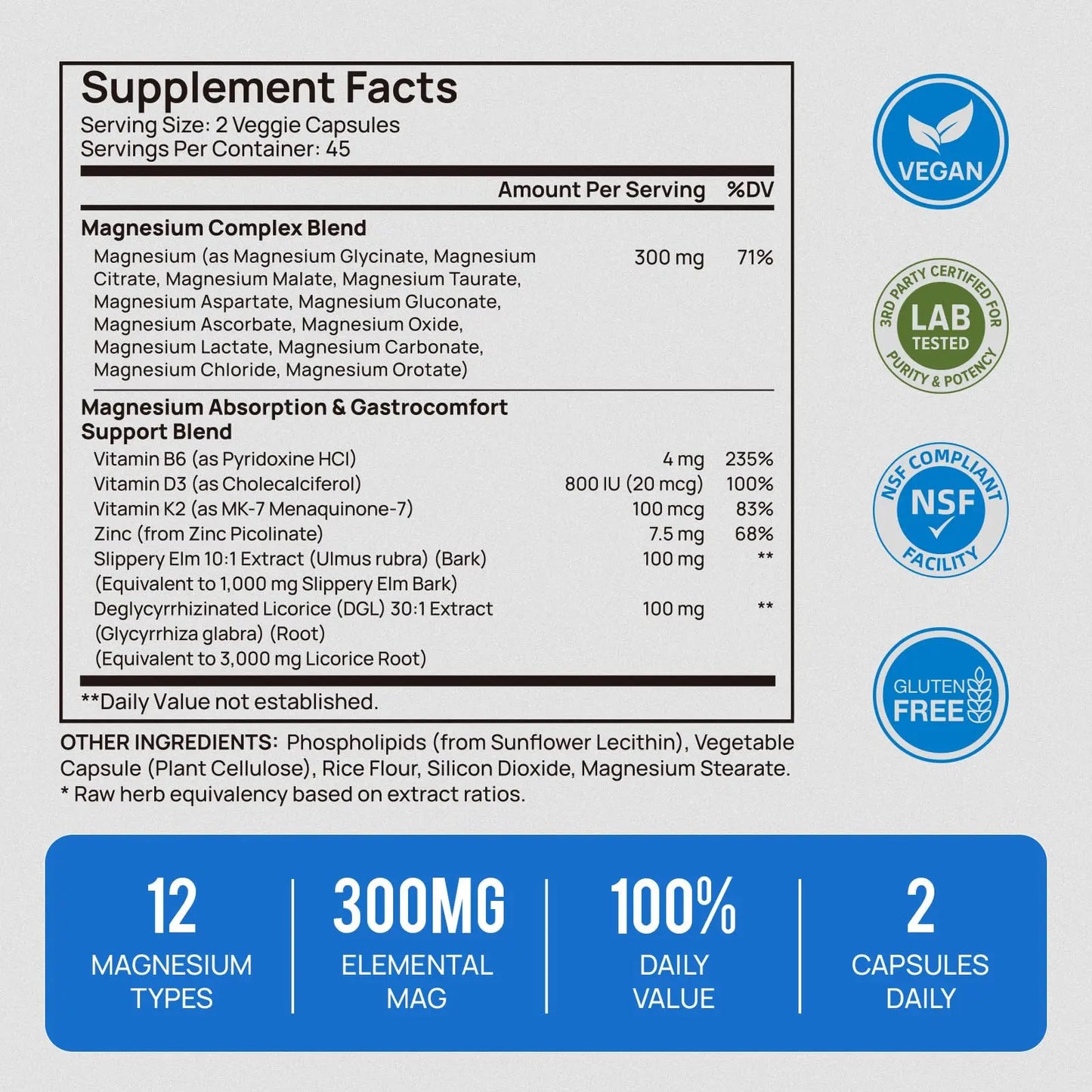 18 in 1 Magnesium Complex for Women and Men | Liposomal Magnesium Supplement with Glycinate, Citrate, Malate, Taurate, D3 & K2 | High Absorption for Muscle, Sleep, Bone, Nerve Support | 90 Capsules Selerb buy supplements Au