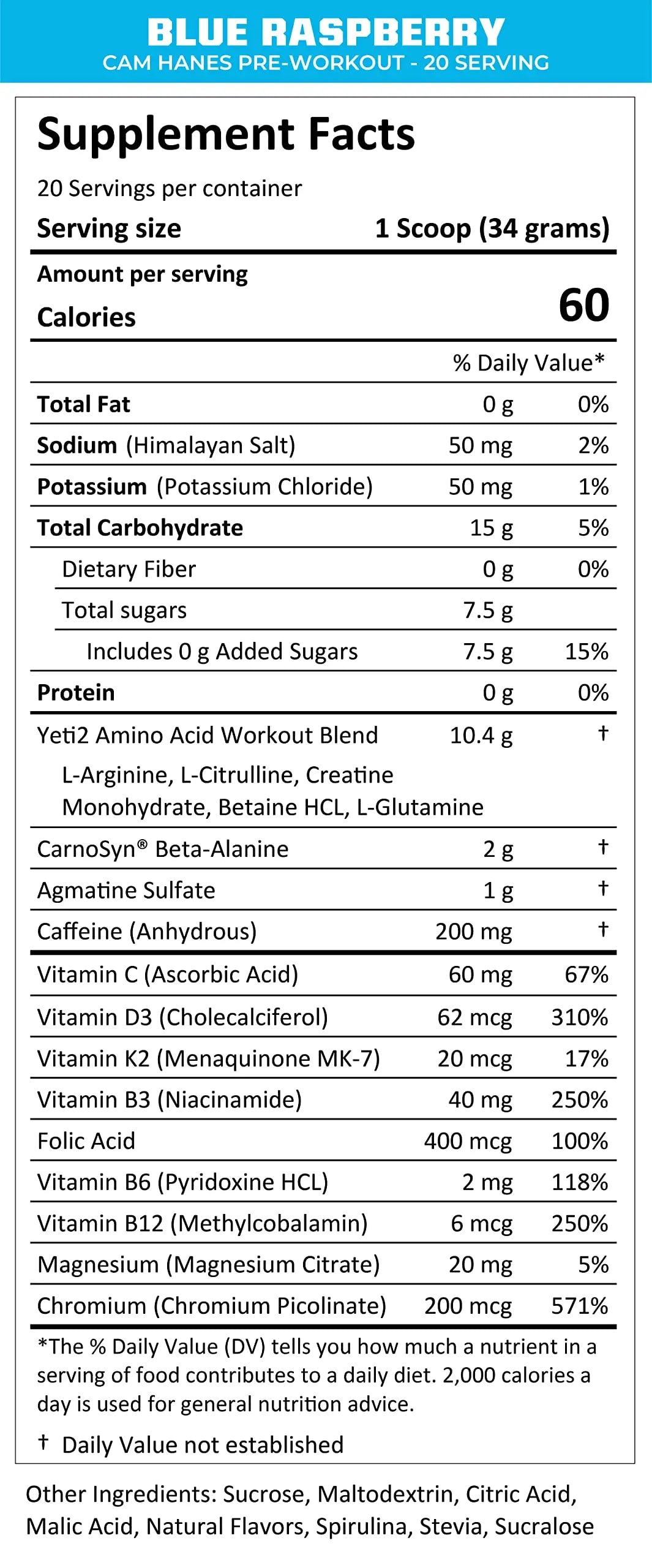 MTN OPS Pre-Workout Powder Energy Drink Keep Hammering Series by Cameron Hanes MTN OPS
