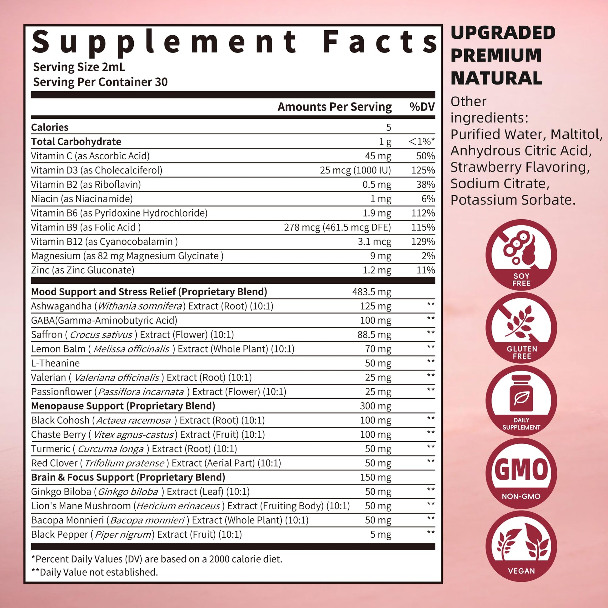 GREENPEOPLE Saffron Extract Supplements Drop - 24-in-1 88.5mg Saffron Extract with Ashwagandha,Black Cohosh & Lion's Mane for Mood&Focus,Stress Relief,Cortisol Reducer,Menopause – Vegan 2FL OZ GREENPEOPLEBuy Supplements Australia