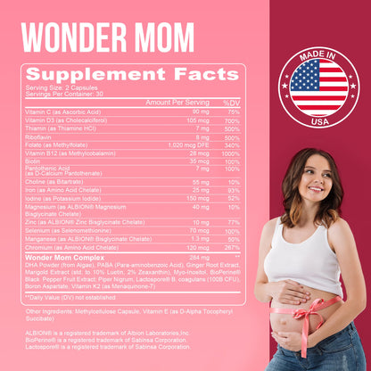 YOU'RE NATURAL Prenatal and Postnatal Vitamins for Women with Folate, DHA, Probiotics YOU'RE NATURAL