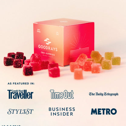 Goodrays - CBD Gummies - High Strength 30 x 25mg Mixed Fruits CBD Edibles GoodraysBuy Supplements Australia