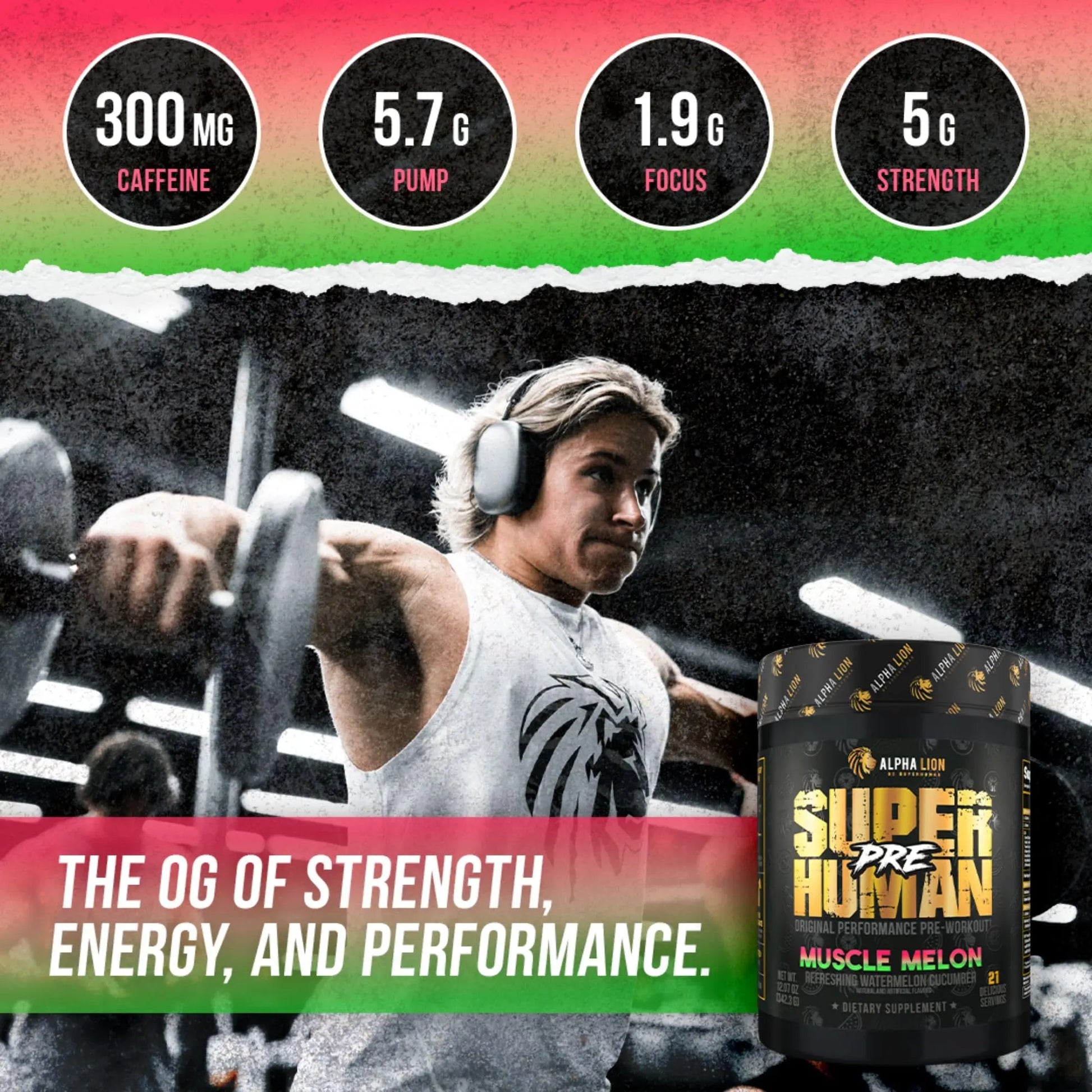ALPHA LION Superhuman Pre Workout Powder & Post Workout Recovery Bundle, Sustained ALPHA LION