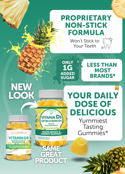 Prenatal Vitamins and Vitamin D3 Gummies Bundle - with Iron and Folic Acid, Chewable Multivitamin Lunakai