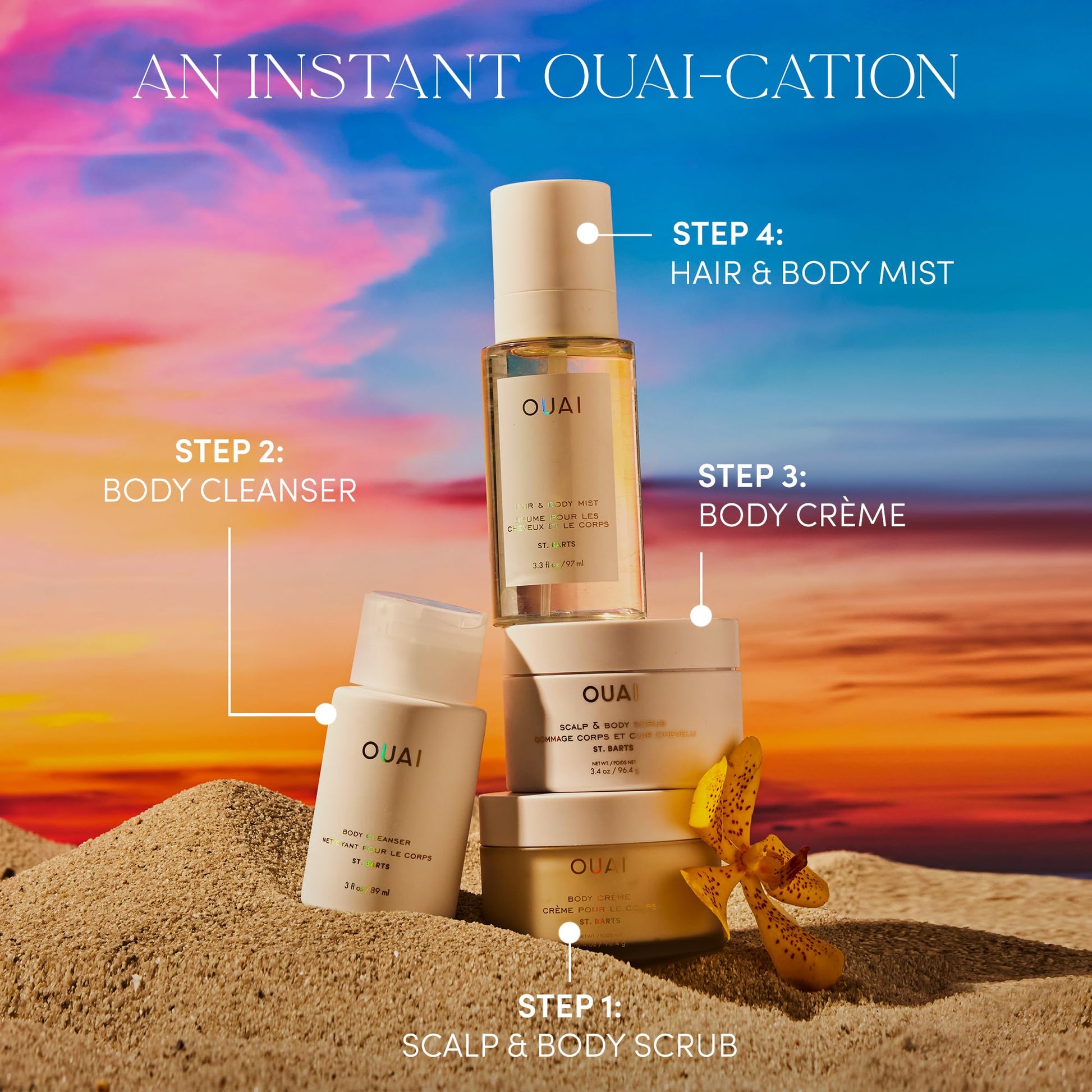 OUAI Body Creme, St. Barts Travel Size - Hydrating Whipped Body Cream with Cupuaçu Butter, Coconut Oil & Squalane - Softens Skin & Delivers Radiant Glow - Sulfate-Free Skin Care (3.4 oz) OUAIBuy Supplements Australia