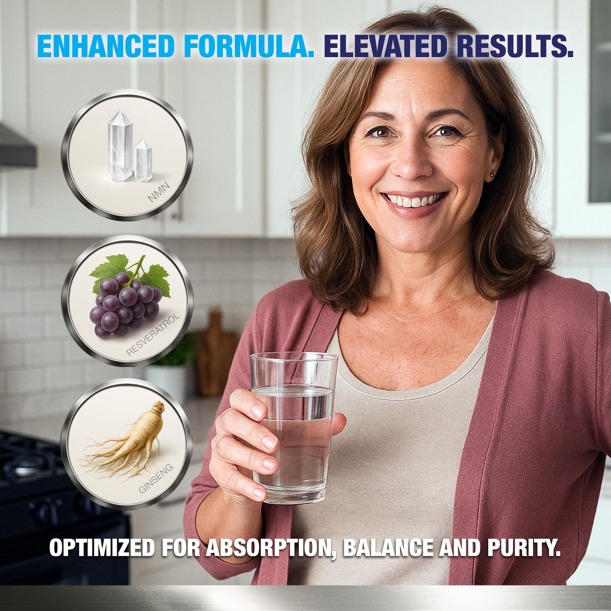 Vitology NMN Elite 500 – NMN 500mg, Resveratrol 200mg, Panax Ginseng 300mg – NAD+ Cellular Energy & Longevity Support Supplement – Focus, Vitality & Anti-Aging Formula – Non-GMO, Vegan Capsules VitologyBuy Supplements Australia