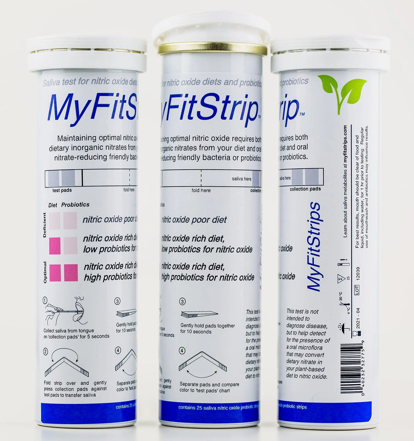 Nitric Oxide Test Strip - Track Both Prebiotic Nitrate and Biomarker for Nitric Oxide MyFitStrip
