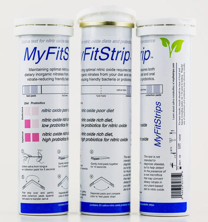 Nitric Oxide Test Strip - Track Both Prebiotic Nitrate and Biomarker for Nitric Oxide MyFitStrip