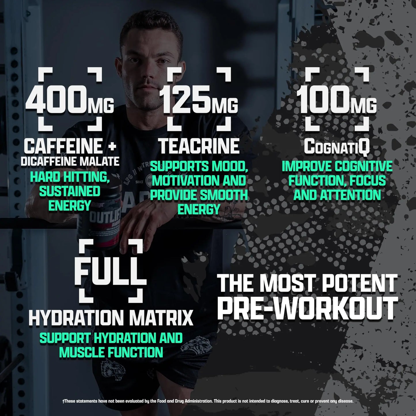 OUTLIFT Amped Max Dosed Pre Workout Powder, 6G Citrulline, 3.2G Beta Alanine Nutrex Research