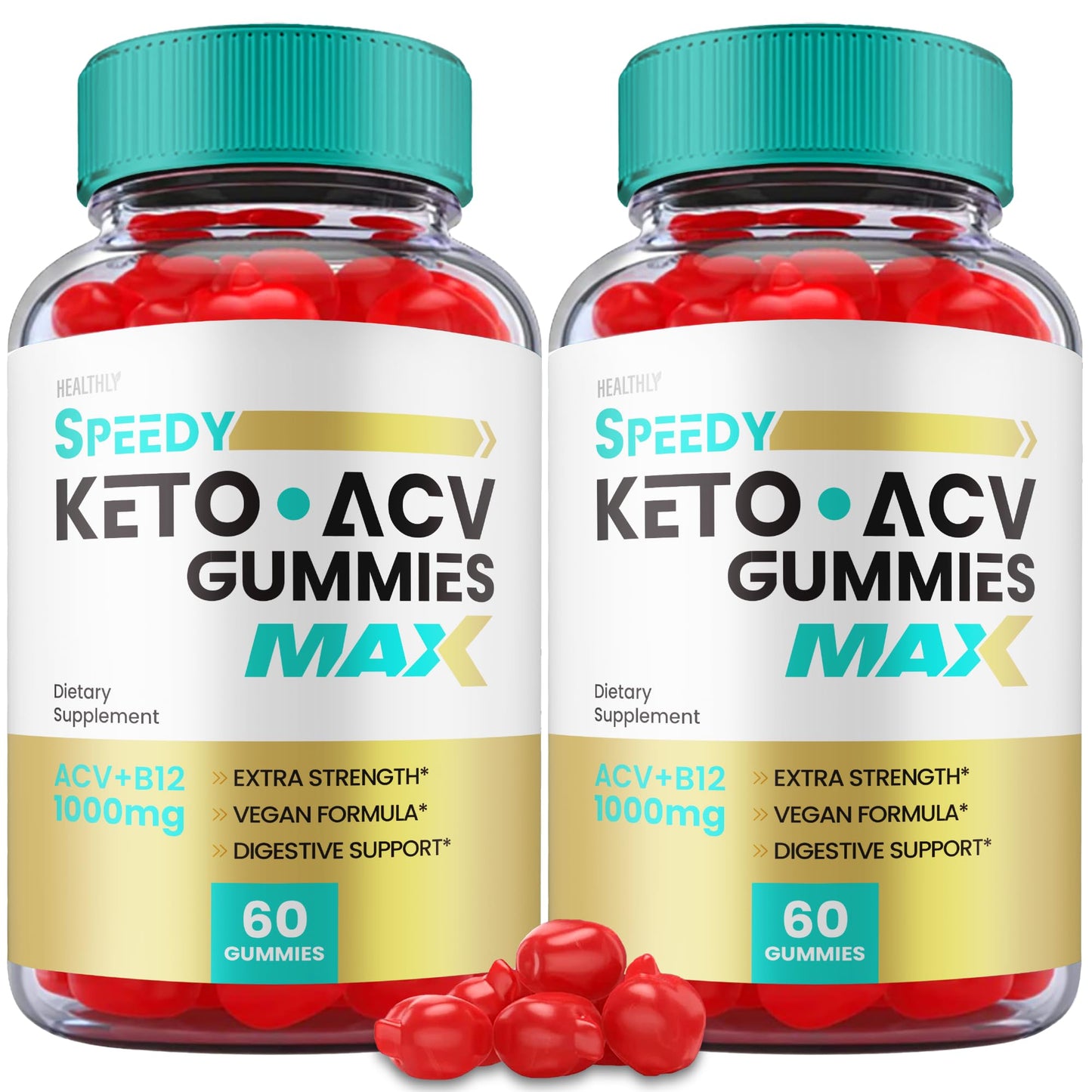 (2 Pack) Speedy Keto ACV Gummies Maximum Strength, Speedy Keto Plus ACV Gummies Healthly