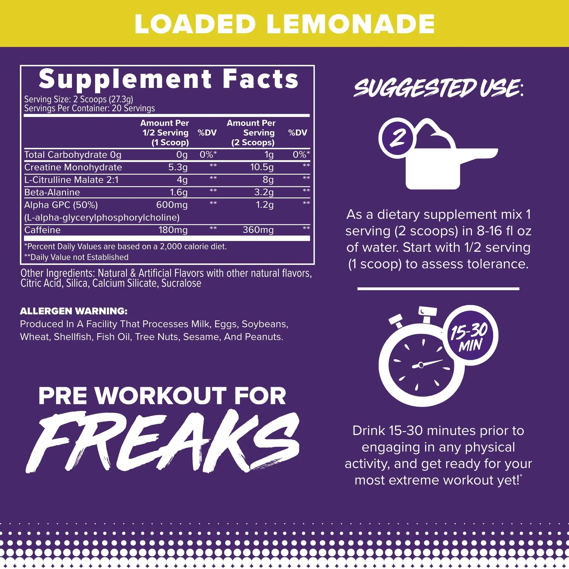 FINAFLEX Engage Pre Workout, Loaded Lemon - Train Harder, Longer & Stronger FINAFLEX