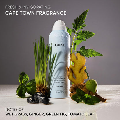 OUAI Super Dry Shampoo - Volumizing Dry Shampoo - Absorbs Oil, Dirt & Sweat - Blends Seamlessly into Hair with Zero Residue & Enriched with a Long-Lasting Scent - Cape Town (4.5 oz) OUAIBuy Supplements Australia