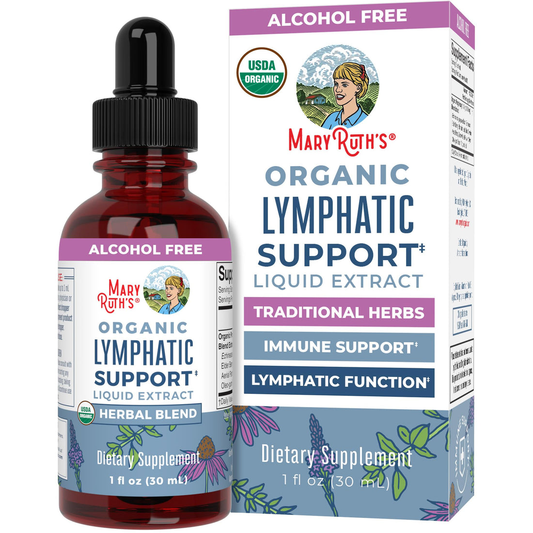 Lymphatic Support Drops by MaryRuth's | USDA Organic Lymphatic Cleanse Immune Support Supplement| Lymphatic Support with Echinacea & Elderberry | Blue Vervain | Vegan | Non-GMO | 30 Servings MARYRUTH'SBuy Supplements Australia