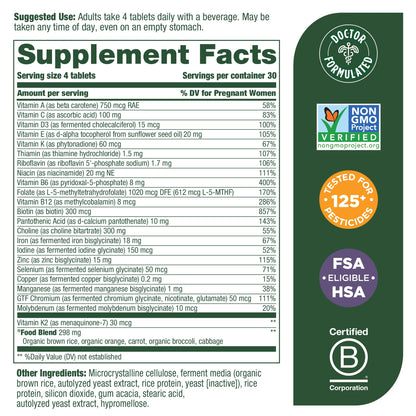 MegaFood Baby & Me 2 Prenatal Vitamin & Minerals - Vitamins for Women - with Folate MegaFood