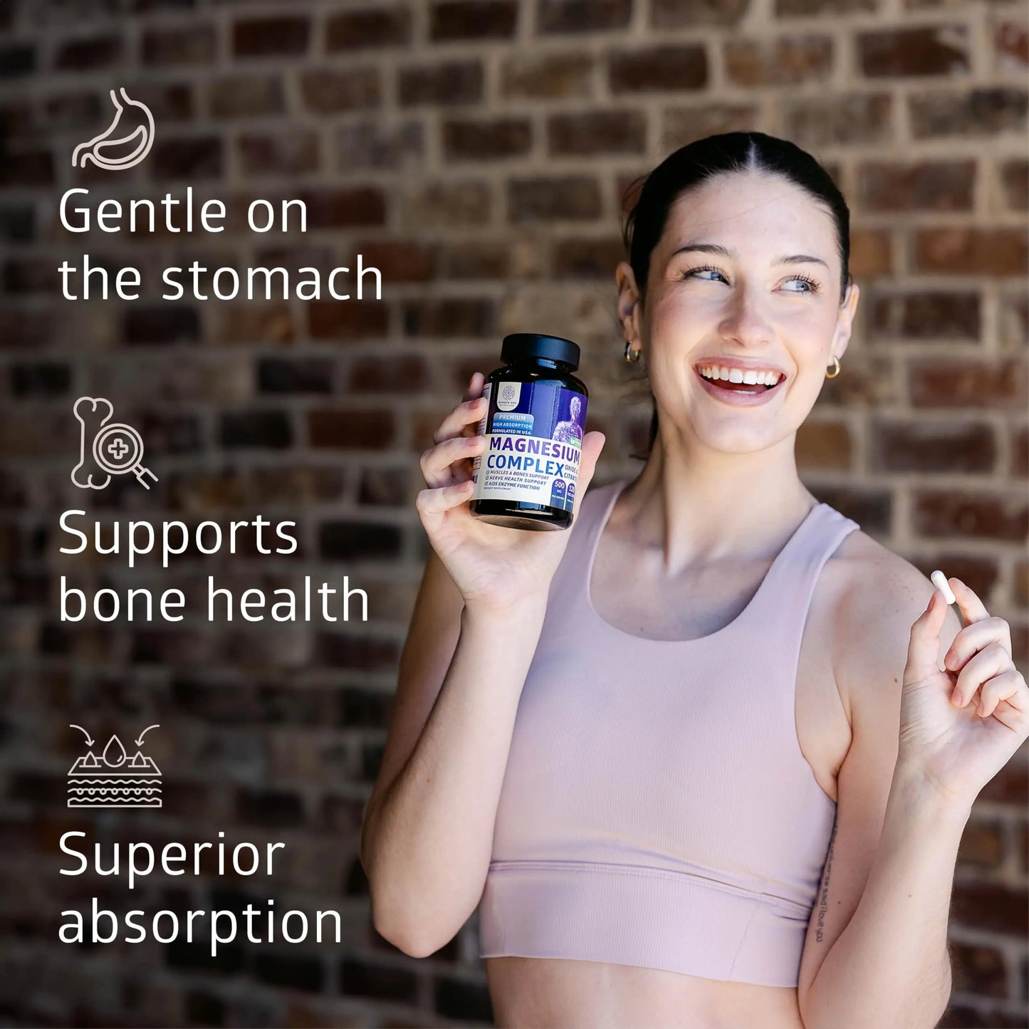 N1N Premium Magnesium Complex - High Absorption Magnesium Supplement for Women and Men to Support Regularity and Bone Health- 120 Veggie Capsules Number One Nutrition buy supplements Au