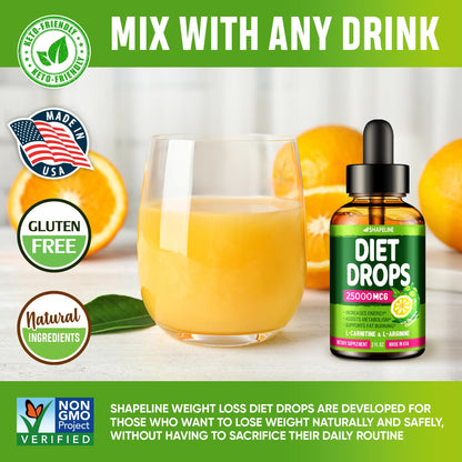 Weight Loss Drops - Appetite Suppressant for Women & Men - Made in the USA - Natural SHAPELINEBuy Supplements Australia