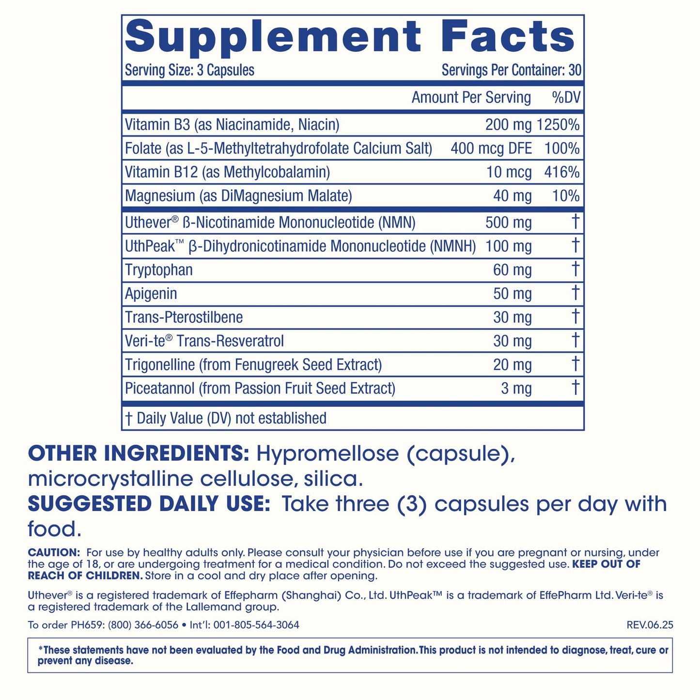 ProHealth NAD Triple Boost™ with NMN 500mg and NMNH 100 mg Plus Apigenin and Trans-Resveratrol. Promotes Longevity, Heart and Brain Health, Activates Sirtuins for Cellular Repair (30 Servings) ProHealthBuy Supplements Australia