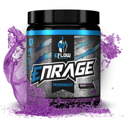 eFlow Nutrition ENRAGE Pre Workout - Energy, Focus, Pumps, and Strength - Ninja Nerds eFlow Nutrition