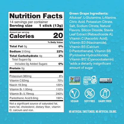 Liquid I.V.® Hydration Multiplier Sugar-Free - Green Grape | Electrolyte Powder Drink Mix | 1 Pack (14 Servings) Liquid I.V.Buy Supplements Australia