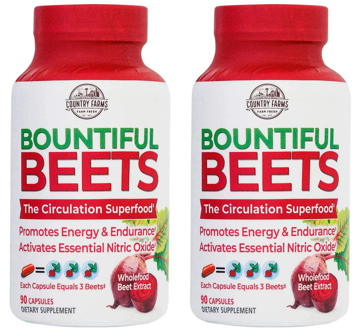 COUNTRY FARMS Bountiful Beets Root Capsules, Wholefood Beet Extract Superfood COUNTRY FARMS