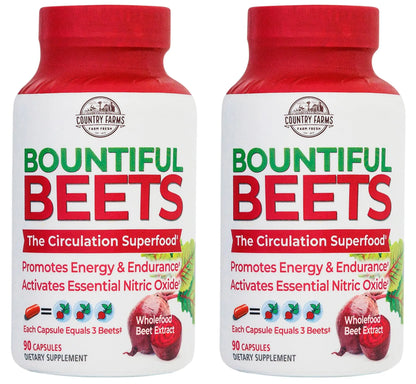 COUNTRY FARMS Bountiful Beets Root Capsules, Wholefood Beet Extract Superfood COUNTRY FARMS
