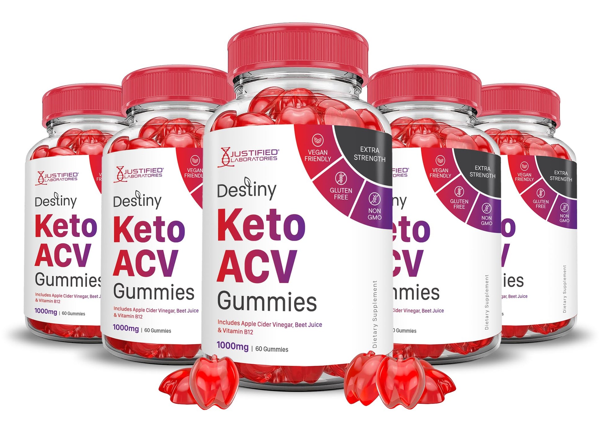 (5 Pack) Destiny Keto ACV Gummies Advanced Formula 1000MG Destiny Keto Gummies Justified Laboratories