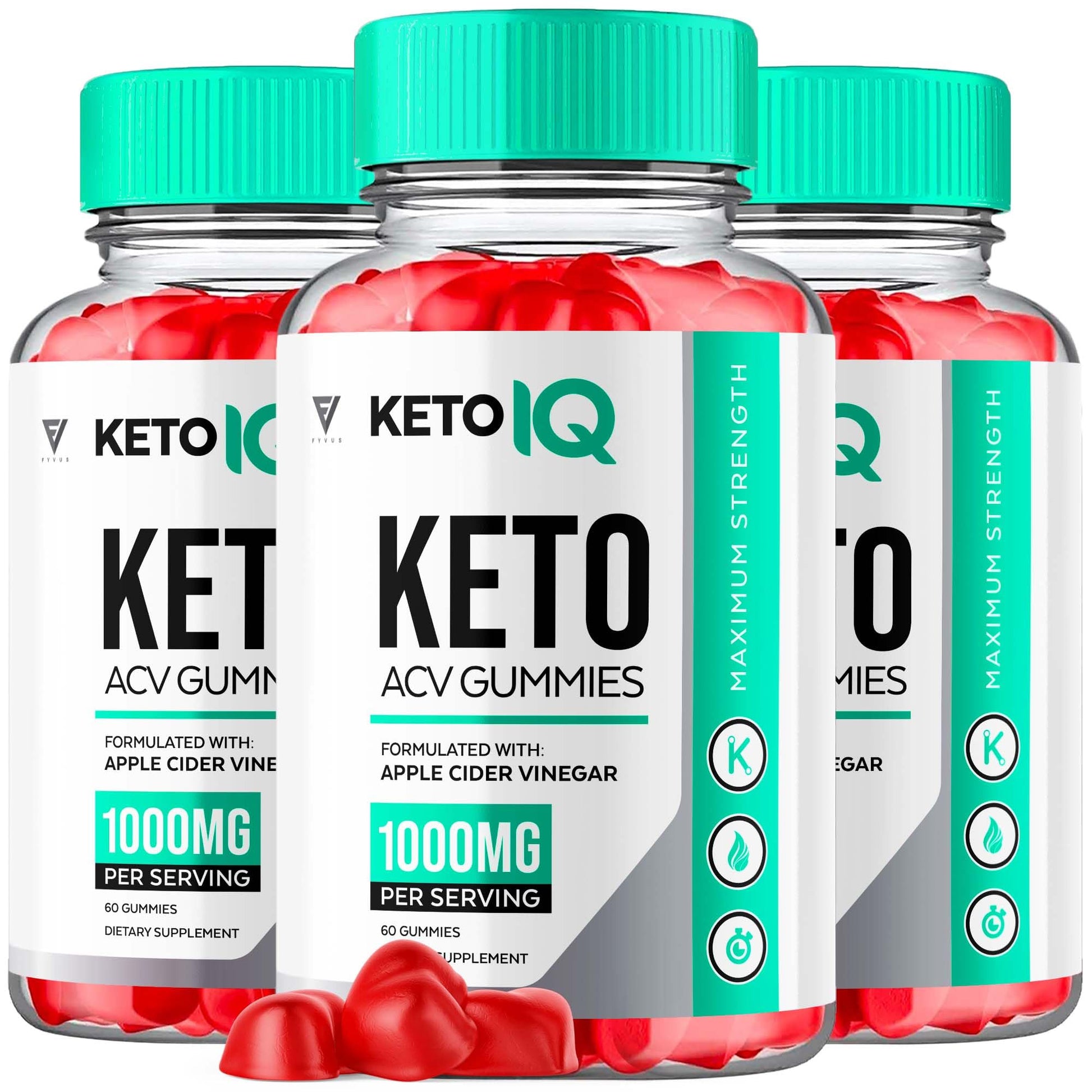 (3 Pack) Keto IQ KetoIQ Keto ACV Gummies, Keto IQ ACV Gummies Advanced Weight Loss Fyvus
