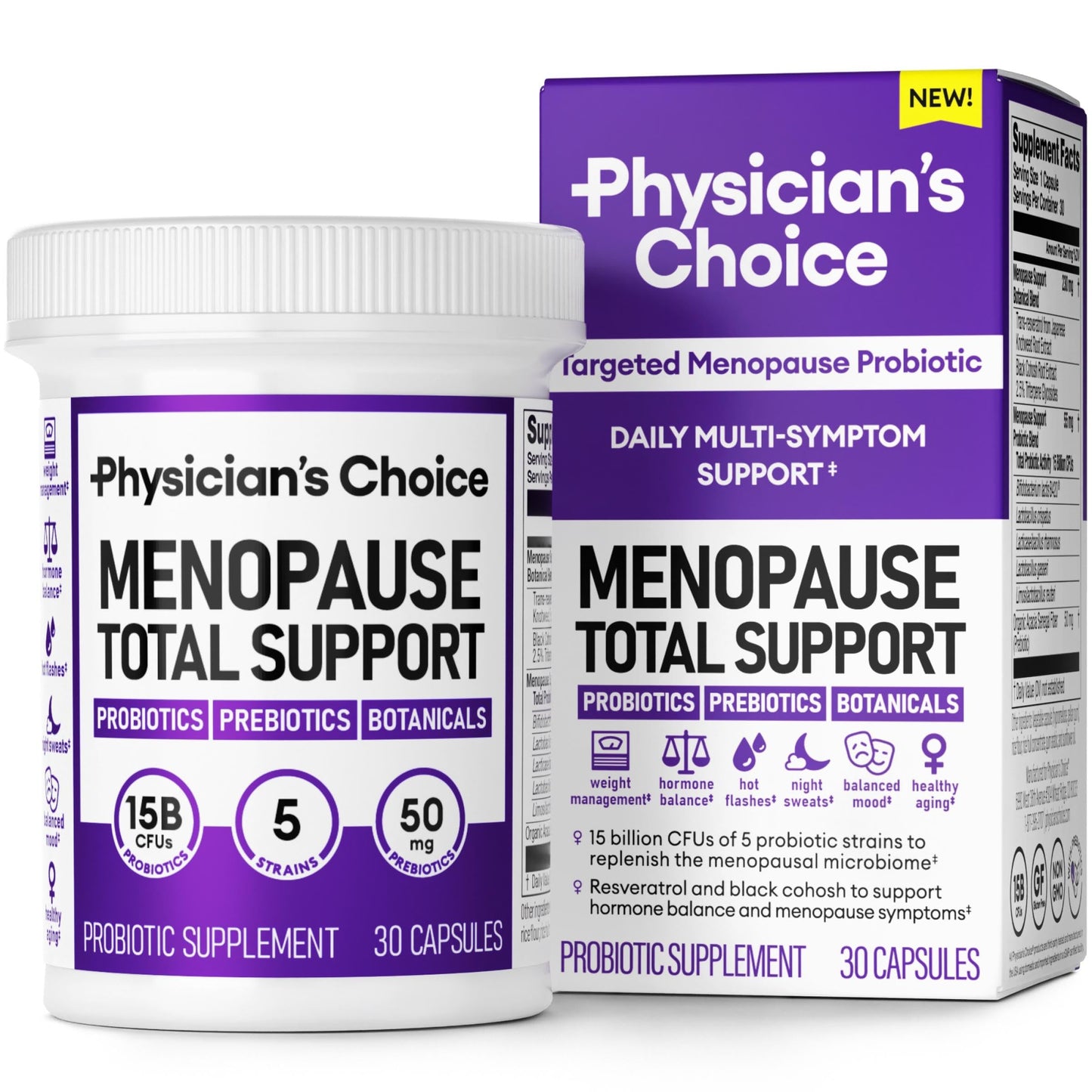 Physician's Choice Menopause Probiotic Supplement for Women - Supports Hormone Balance Physician's Choice