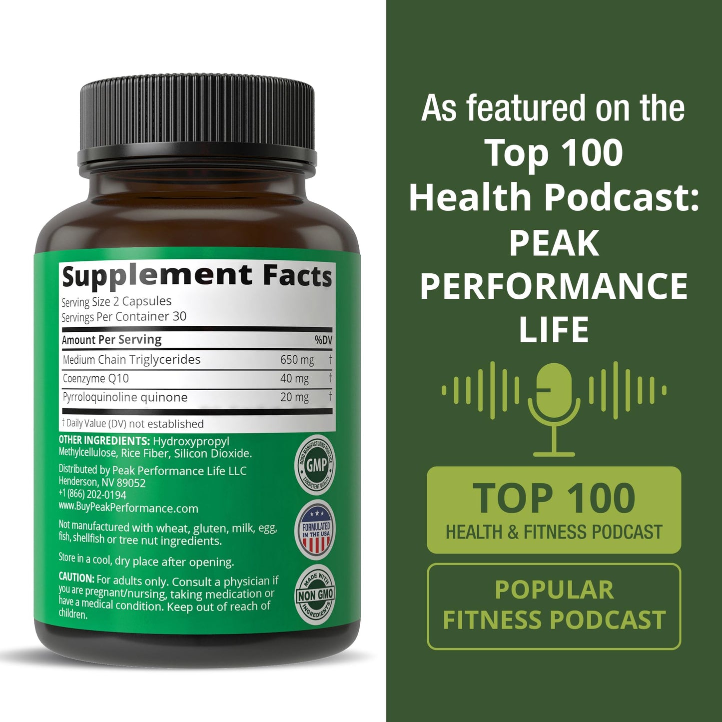 Peak Performance Mitochondria Maximizer with CoQ10 and Active PQQ. Best Mitochondrial Support Supplement with MCT Oil. Natural Cellular Generator for Clean, Energy Support. 60 Vegetarian Capsules Peak PerformanceBuy Supplements Australia