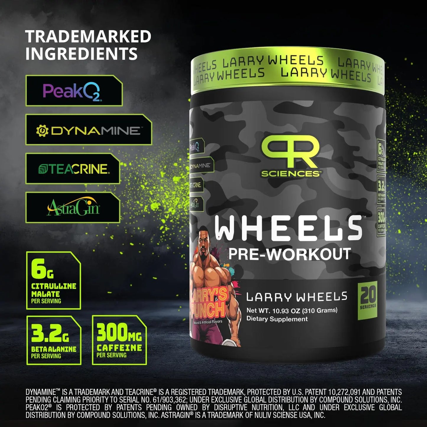Larry Wheels' PR Preworkout - Enhance Performance with 6g Citrulline, 3.2g Beta Alanine PR Sciences