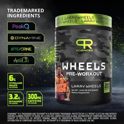 Larry Wheels' PR Preworkout - Enhance Performance with 6g Citrulline, 3.2g Beta Alanine PR Sciences