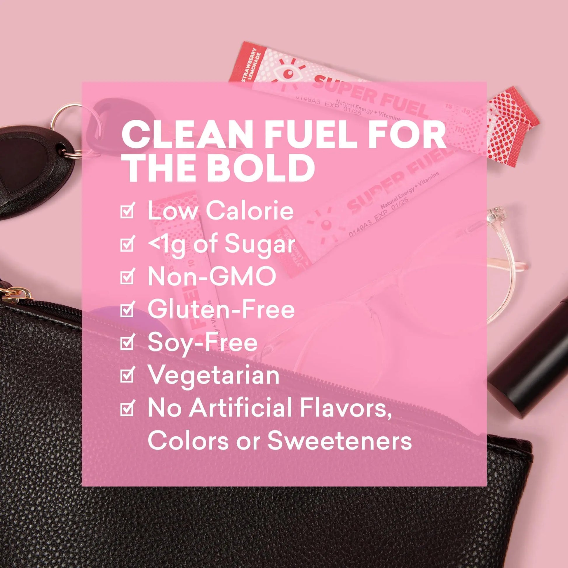 EBOOST Energy Drink Powder, Super Fuel - Strawberry Lemonade, 14 Packets - Pre-Workout EBOOST