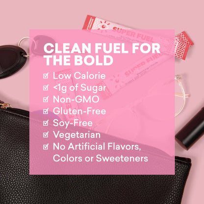 EBOOST Energy Drink Powder, Super Fuel - Strawberry Lemonade, 14 Packets - Pre-Workout EBOOST