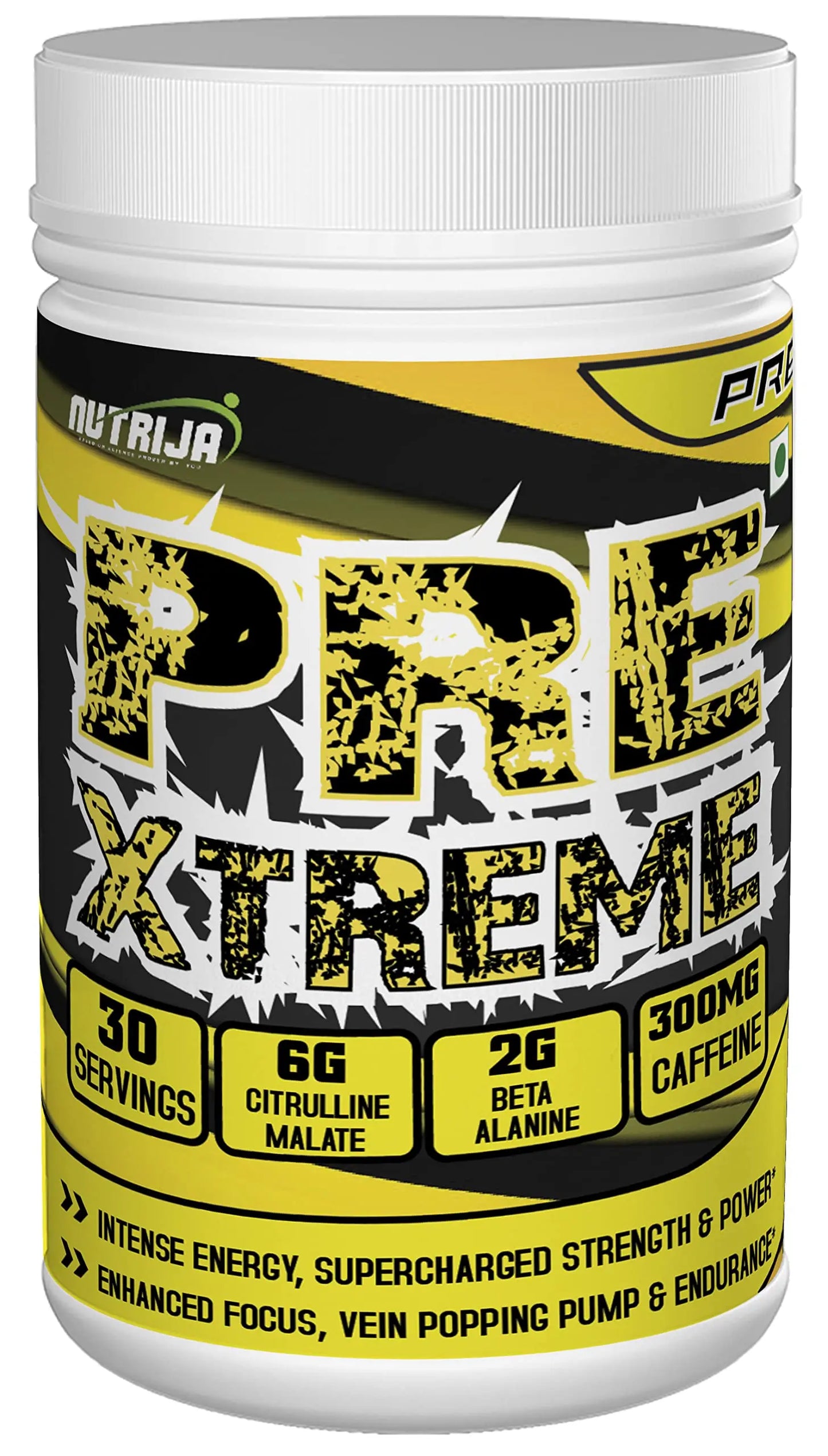 NutriJa Pre Xtreme - Pre Workout Supplement - 30 Servings (Tangy Orange) NutriJa