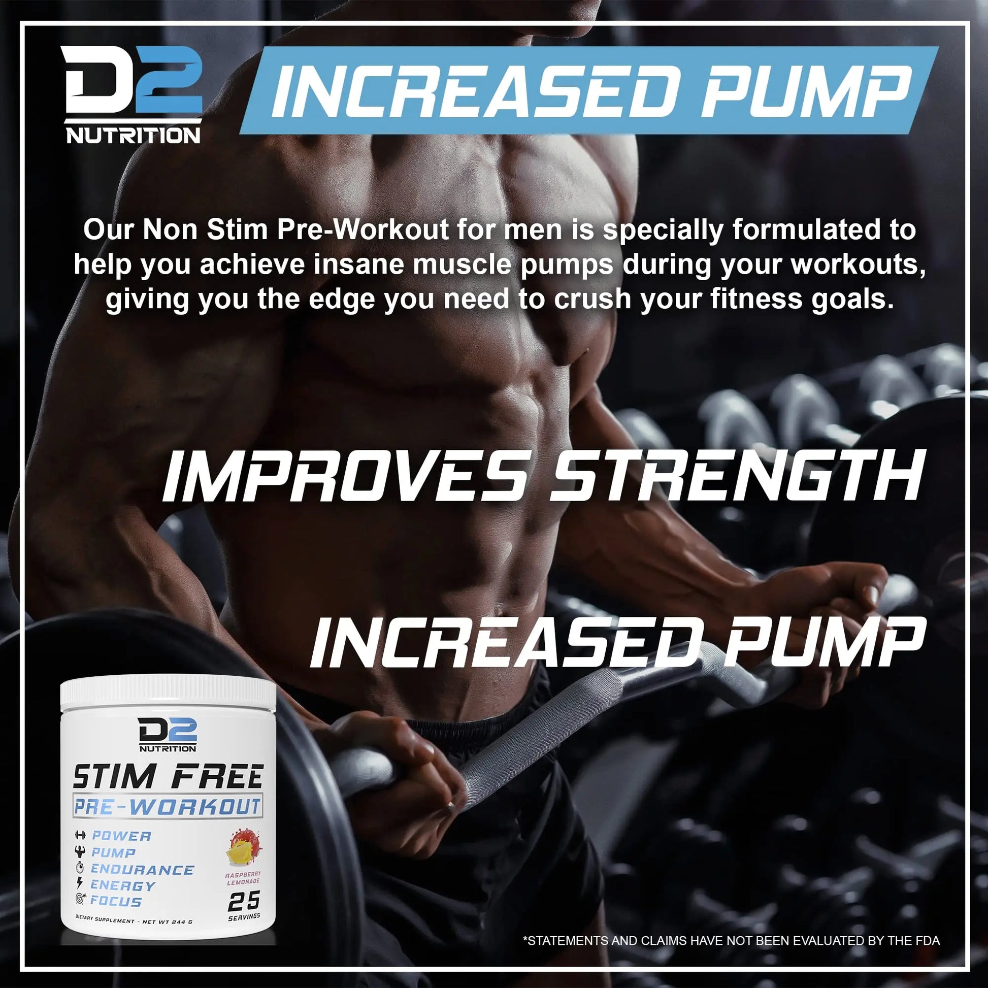 Precium Nutrition Stim Free Pre Workout - Best Non Caffeine Powder No Amazing Power Precium Nutrition