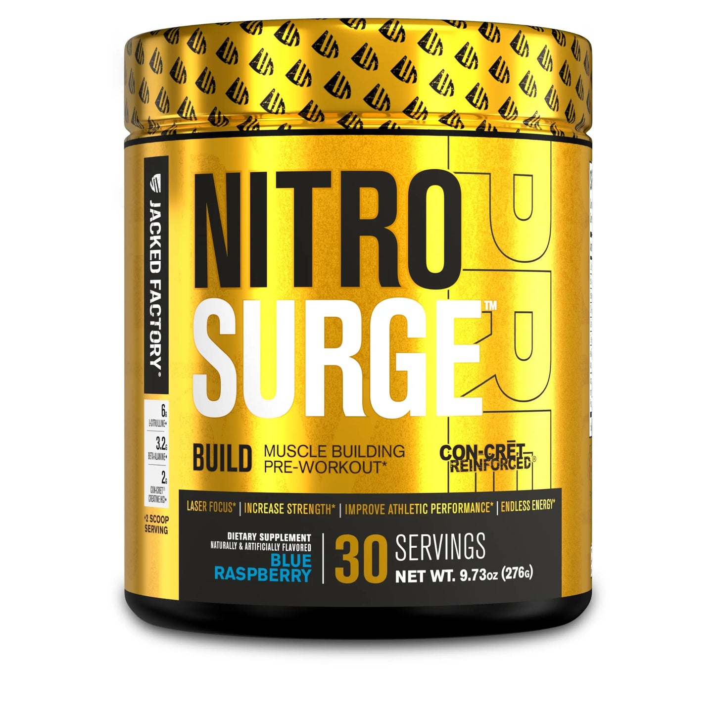 Jacked Factory Nitrosurge Build Pre Workout with Creatine for Muscle Building - Con Cret Jacked Factory