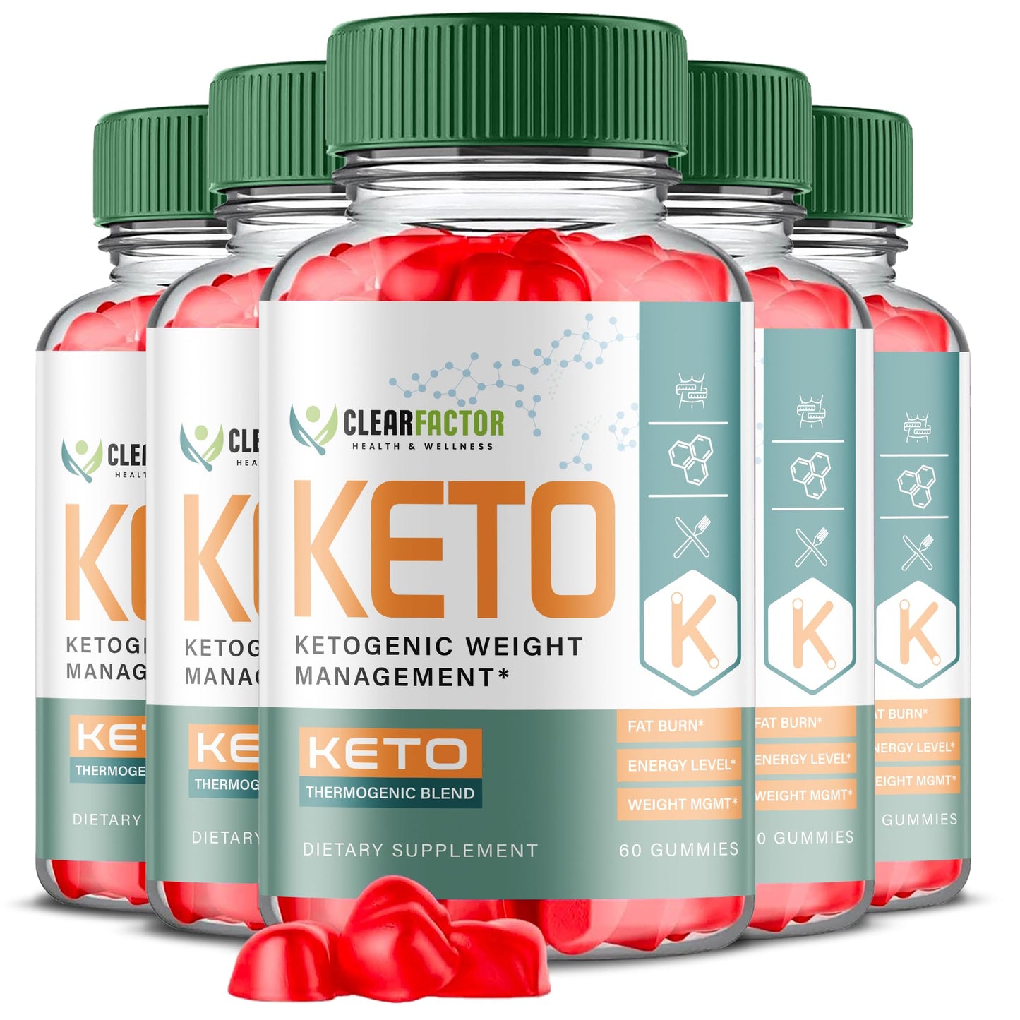 (5 Pack) Clear Factor Gummies, Clear Factor ACV Gummies, Clear Factor Gummy Ark Labs