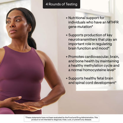THORNE - 5-MTHF - Methylfolate (Active B9 Folate) Supplement - Supports Cardiovascular Health, Fetal Development, Nerve Health, Methylation & Homocysteine Levels* - 60 Servings - 5-MTHF 5mg