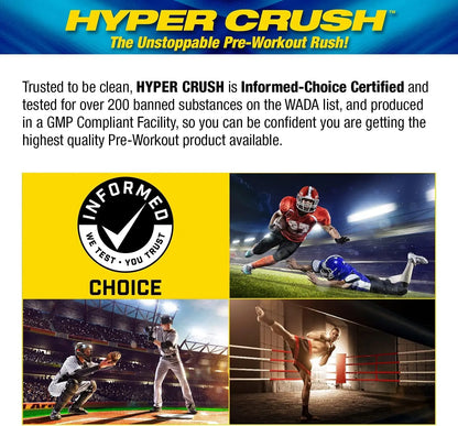 Maximum Human Performance MHP HYPER CRUSH Pre Workout energy drink creatine Maximum Human Performance