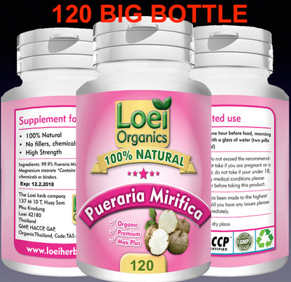 120 Potent Pueraria Mirifica Herbal FEMINIZER Pills Female Breast Enlargement Ladyboy My Store