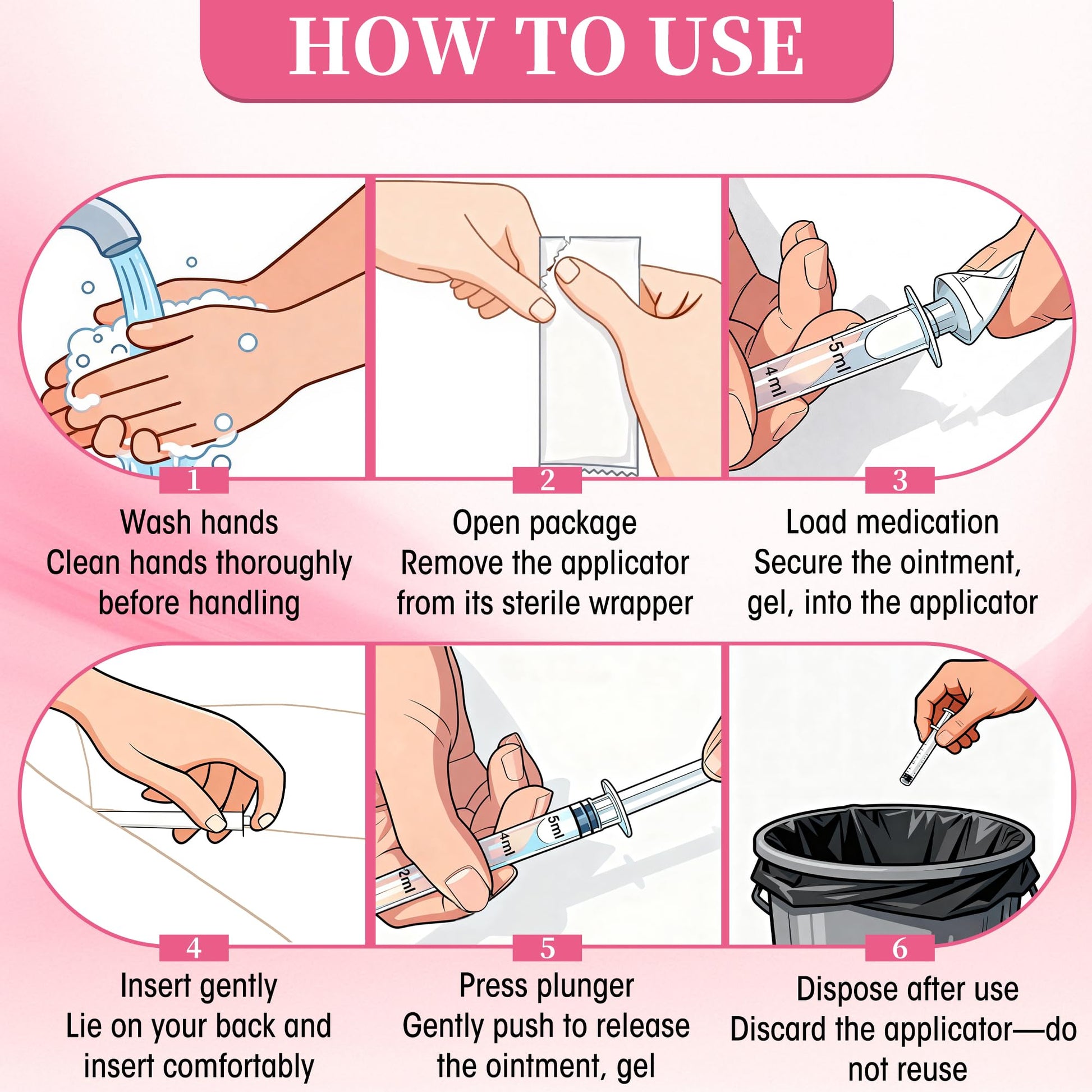 Disposable Vaginal Suppository Applicator for Women – 8ml Lube Injector Syringes with Smooth Tip, Fits Most Creams Gels Pills Tablet Suppositories, Sterilized Individually Wrapped, Pack of 20 BeHerkBuy Supplements Australia